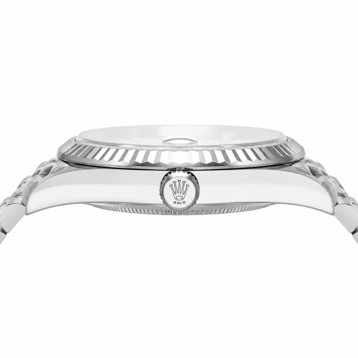 Rolex Datejust m126334-0036 41mm Cal.3235 / 18K 904L Stainless Steel and 18K White Gold AI 头图 2 - 侧面细节 [ai-shot:side-detail]
