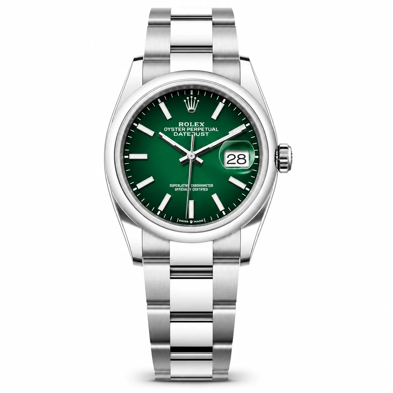 Rolex Datejust m126200-0025 36mm Cal.3235 904L Stainless Steel AI 头图 1 - 白底全貌 [ai-shot:full-white]