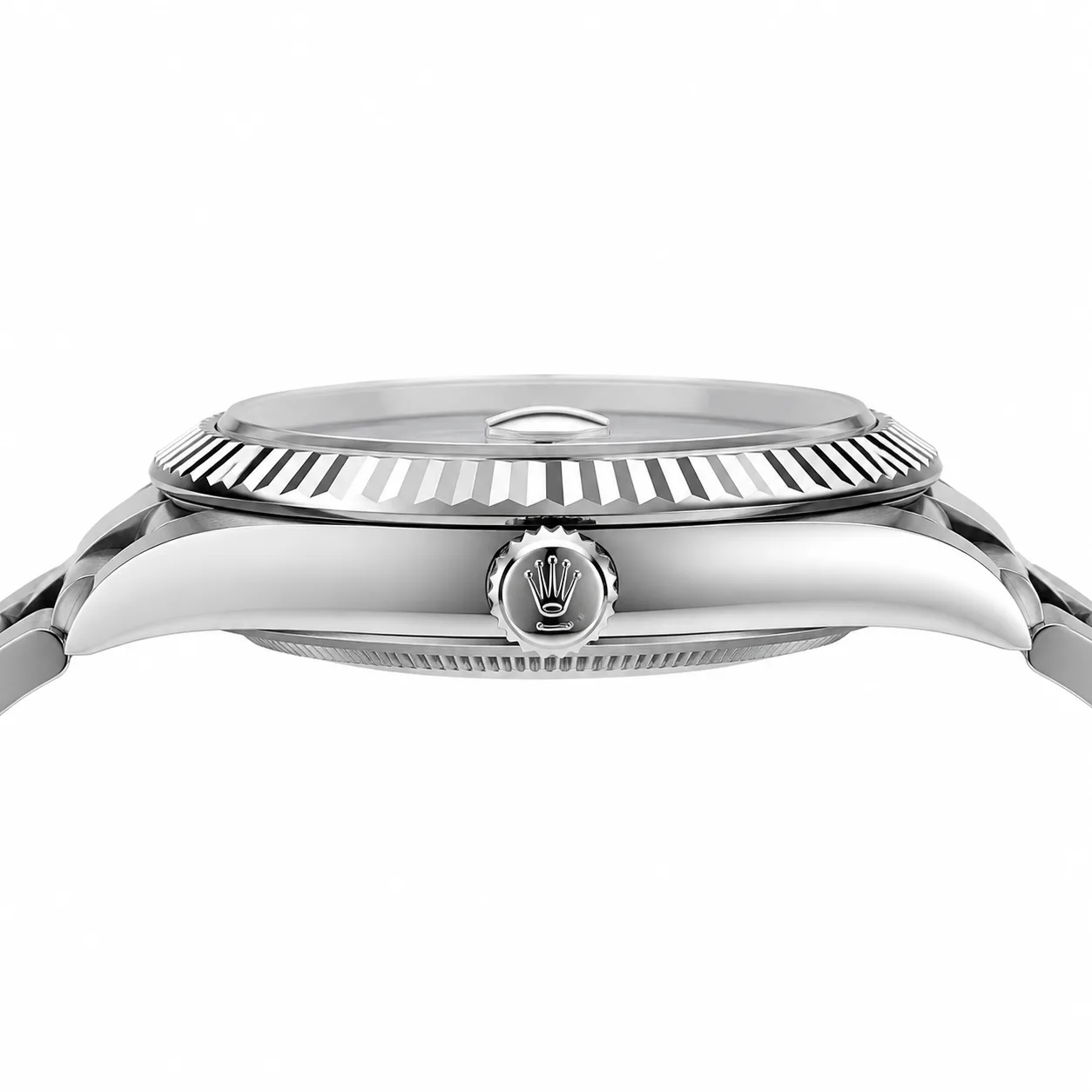 Rolex Datejust m126334-0037 41mm Cal.3235 / 18K 904L Stainless Steel and 18K White Gold AI 头图 2 - 侧面细节 [ai-shot:side-detail]