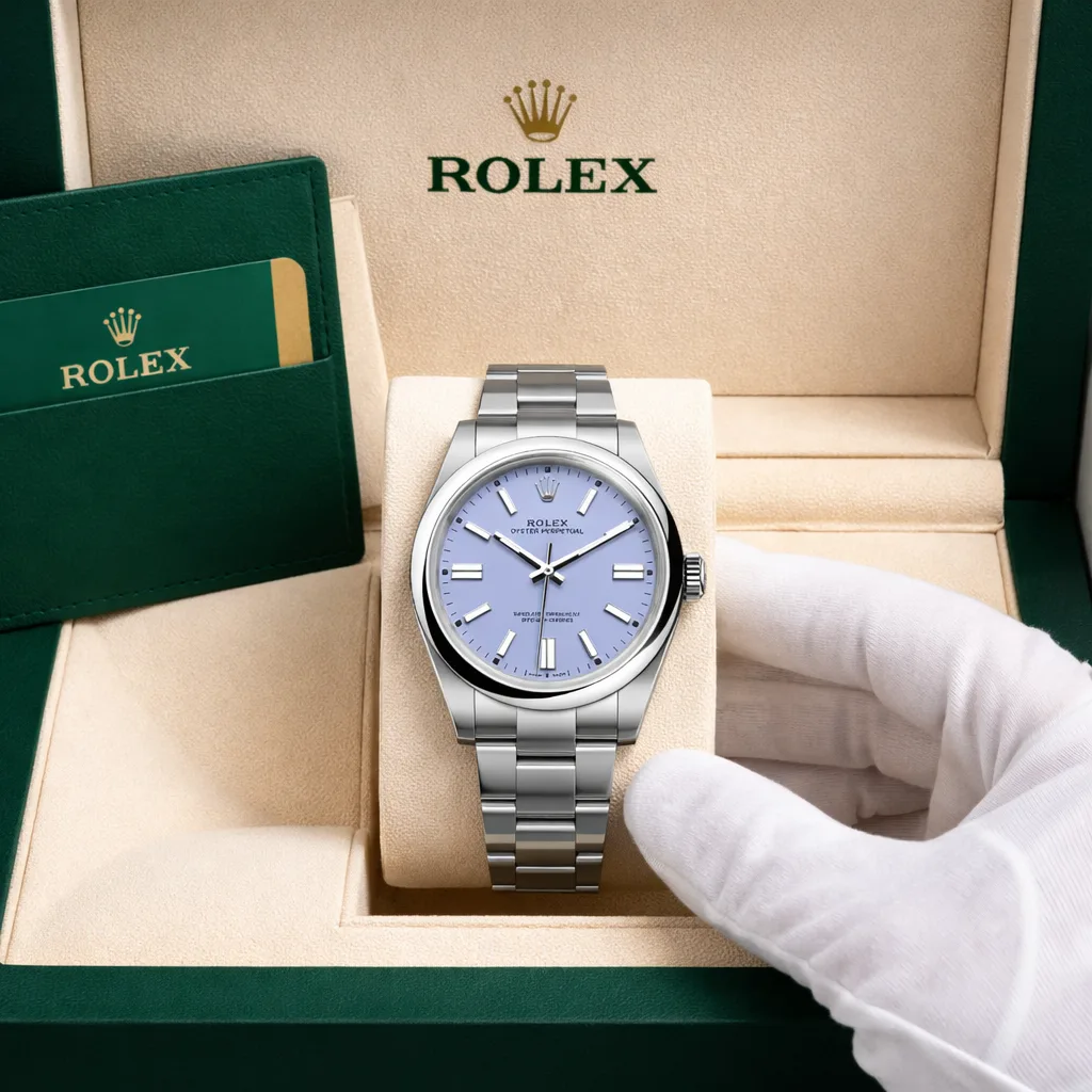 Rolex Oyster Perpetual m134300-0012 41mm Cal.3230 904L Stainless Steel AI 头图 5 - 包装盒 [ai-shot:box-shot]