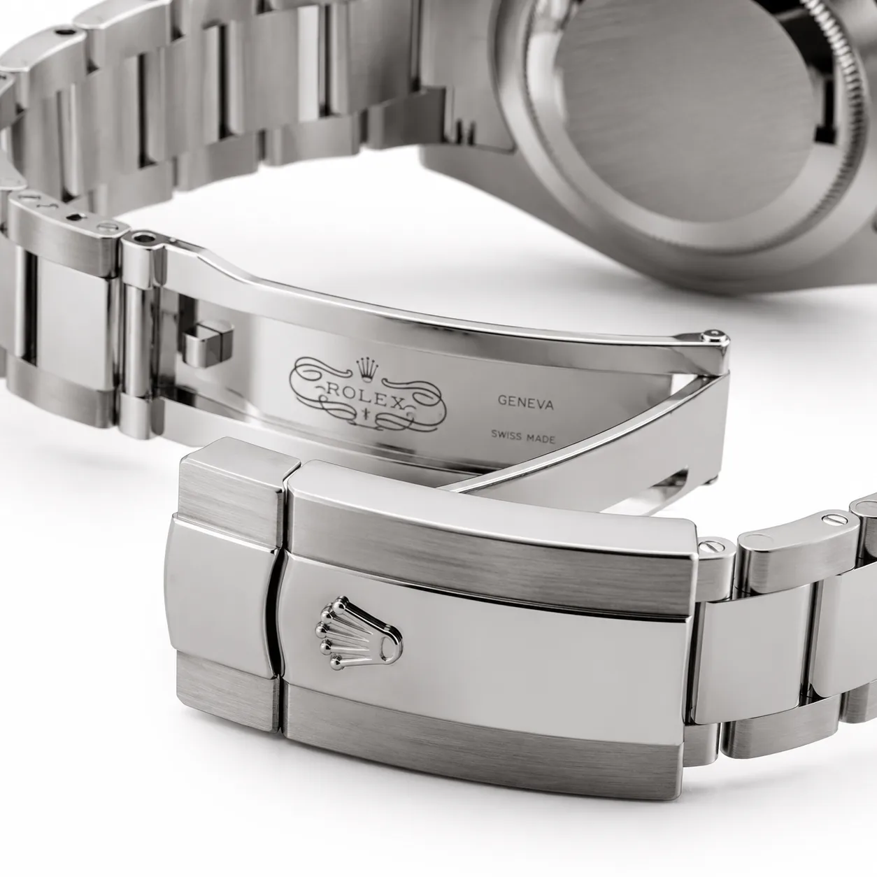 Rolex Datejust m126334-0070 41mm Cal.3235 / 18K 904L Stainless Steel and 18K White Gold AI 头图 3 - 表扣表链 [ai-shot:bracelet-clasp]