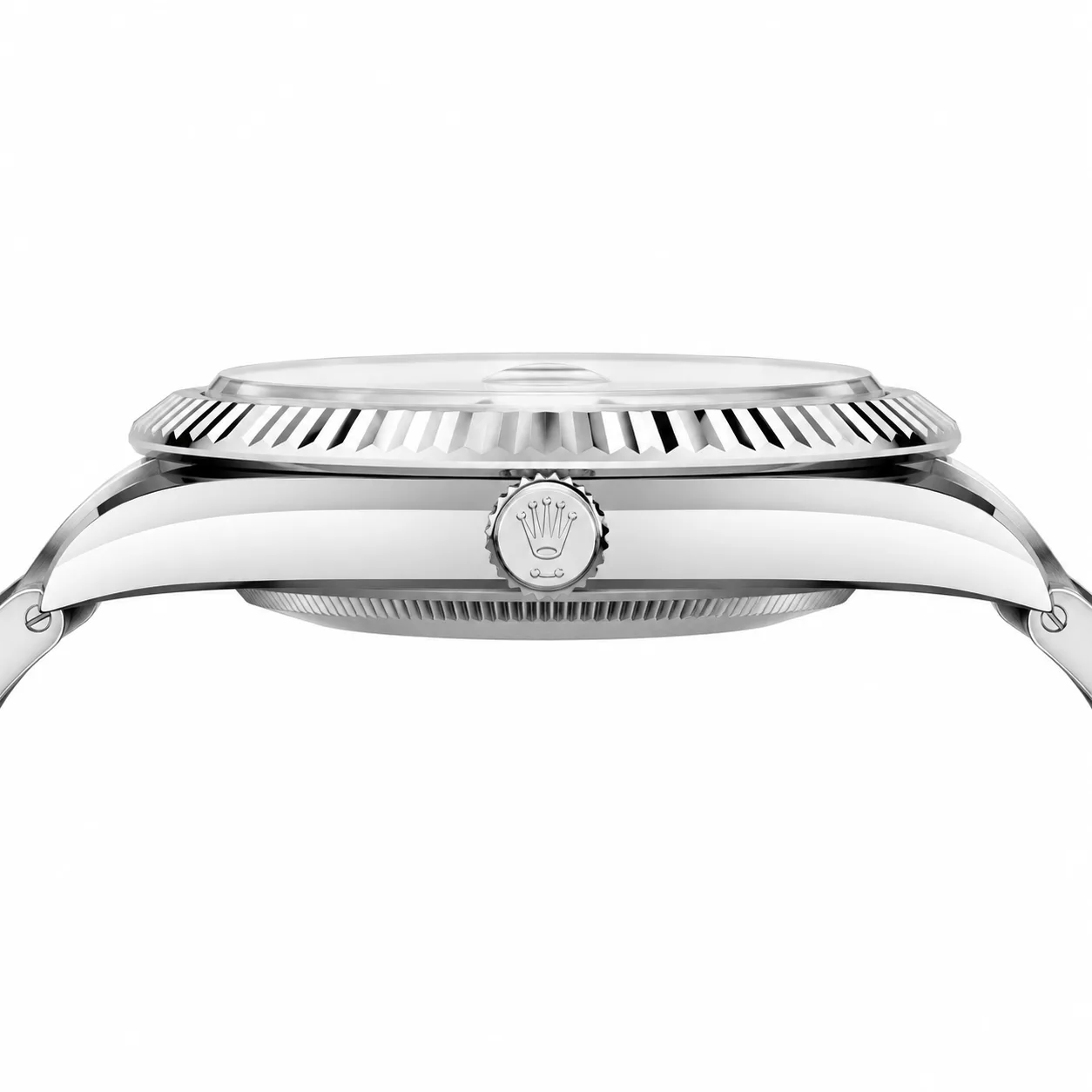 Rolex Datejust m126334-0070 41mm Cal.3235 / 18K 904L Stainless Steel and 18K White Gold AI 头图 2 - 侧面细节 [ai-shot:side-detail]