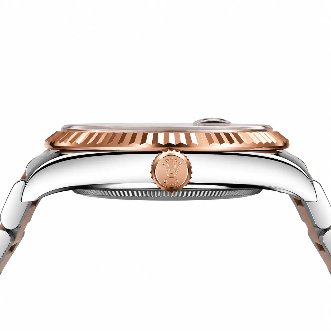 Rolex Datejust m126331-0023 41mm Cal.3235 / 18K 904L Stainless Steel and 18K Everose Gold AI 头图 2 - 侧面细节 [ai-shot:side-detail]