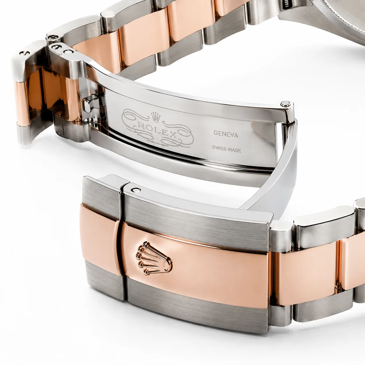 Rolex Datejust m126331-0023 41mm Cal.3235 / 18K 904L Stainless Steel and 18K Everose Gold AI 头图 3 - 表扣表链 [ai-shot:bracelet-clasp]