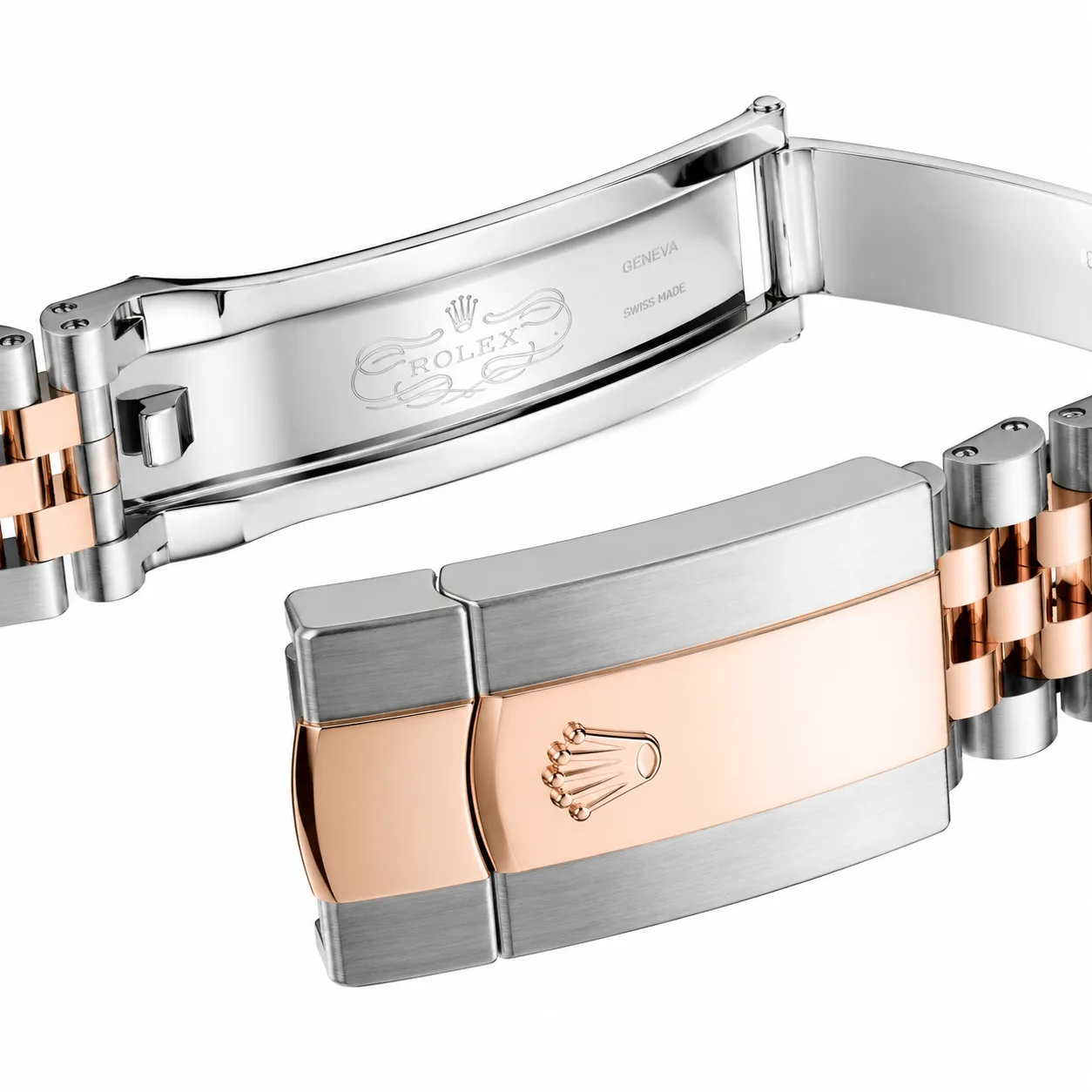 Rolex Datejust m126301-0022 41mm Cal.3235 904L Stainless Steel and 18K Everose Gold AI 头图 3 - 表扣表链 [ai-shot:bracelet-clasp]