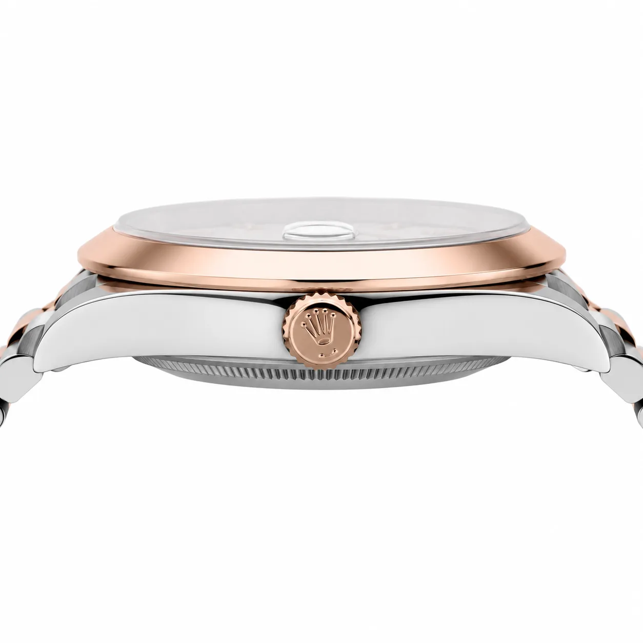 Rolex Datejust m126301-0026 41mm Cal.3235 904L Stainless Steel and 18K Everose Gold AI 头图 2 - 侧面细节 [ai-shot:side-detail]