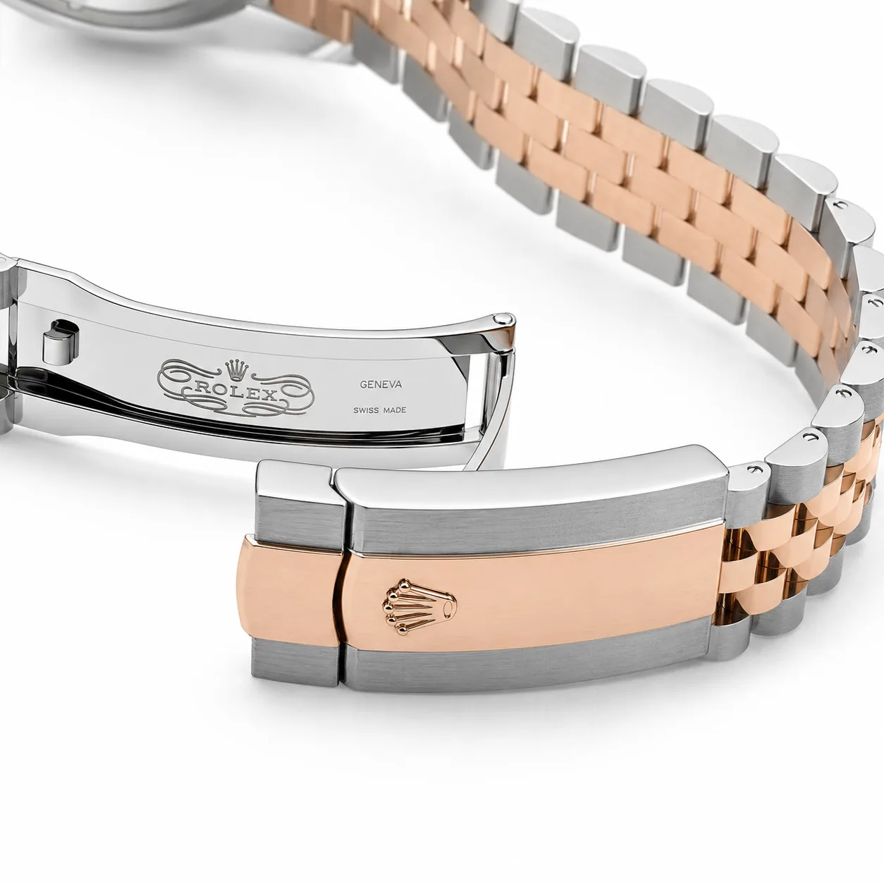Rolex Datejust m126301-0026 41mm Cal.3235 904L Stainless Steel and 18K Everose Gold AI 头图 3 - 表扣表链 [ai-shot:bracelet-clasp]