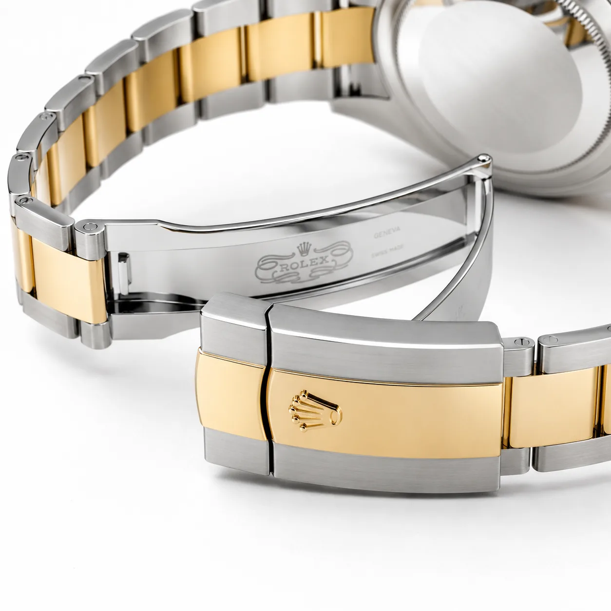 Rolex Datejust m126303-0023 41mm Cal.3235 904L Stainless Steel and 18K Yellow Gold AI 头图 3 - 表扣表链 [ai-shot:bracelet-clasp]