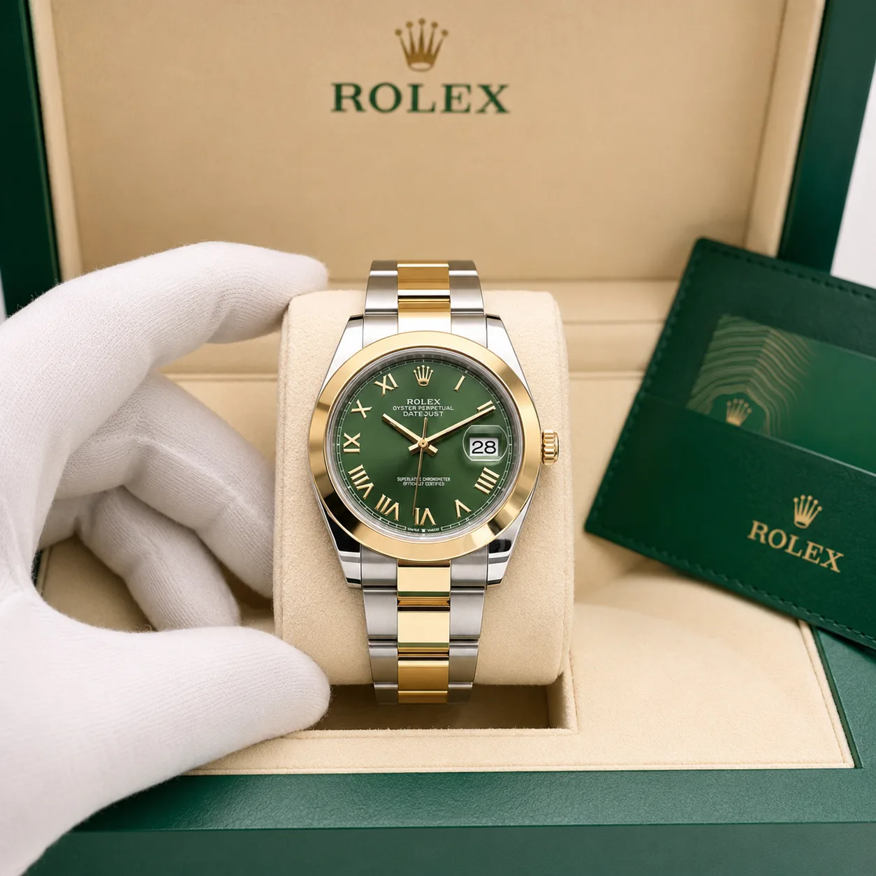 Rolex Datejust m126303-0023 41mm Cal.3235 904L Stainless Steel and 18K Yellow Gold AI 头图 5 - 包装盒 [ai-shot:box-shot]