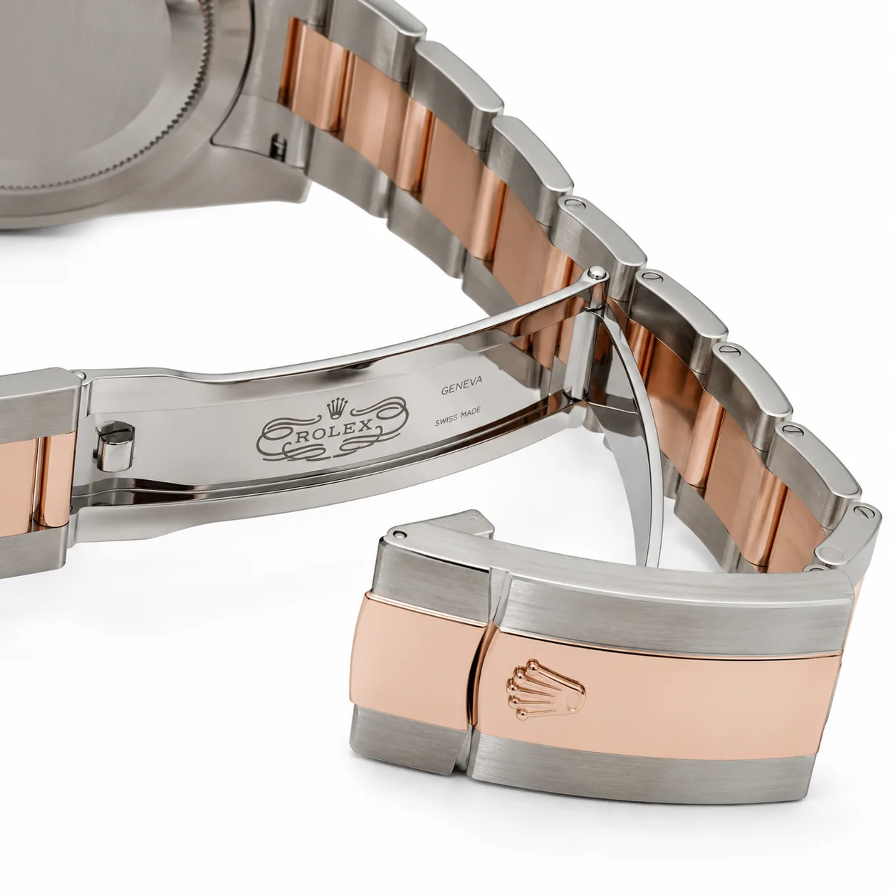 Rolex Datejust m126331-0025 41mm Cal.3235 904L Stainless Steel and 18K Everose Gold AI 头图 3 - 表扣表链 [ai-shot:bracelet-clasp]