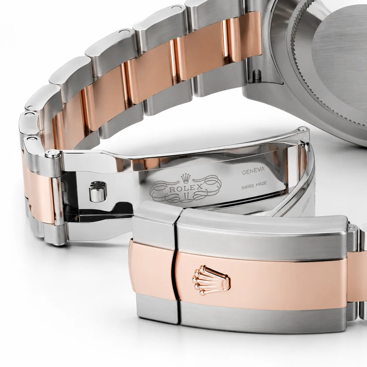 Rolex Datejust m126301-0025 41mm Cal.3235 904L Stainless Steel and 18K Everose Gold AI 头图 3 - 表扣表链 [ai-shot:bracelet-clasp]