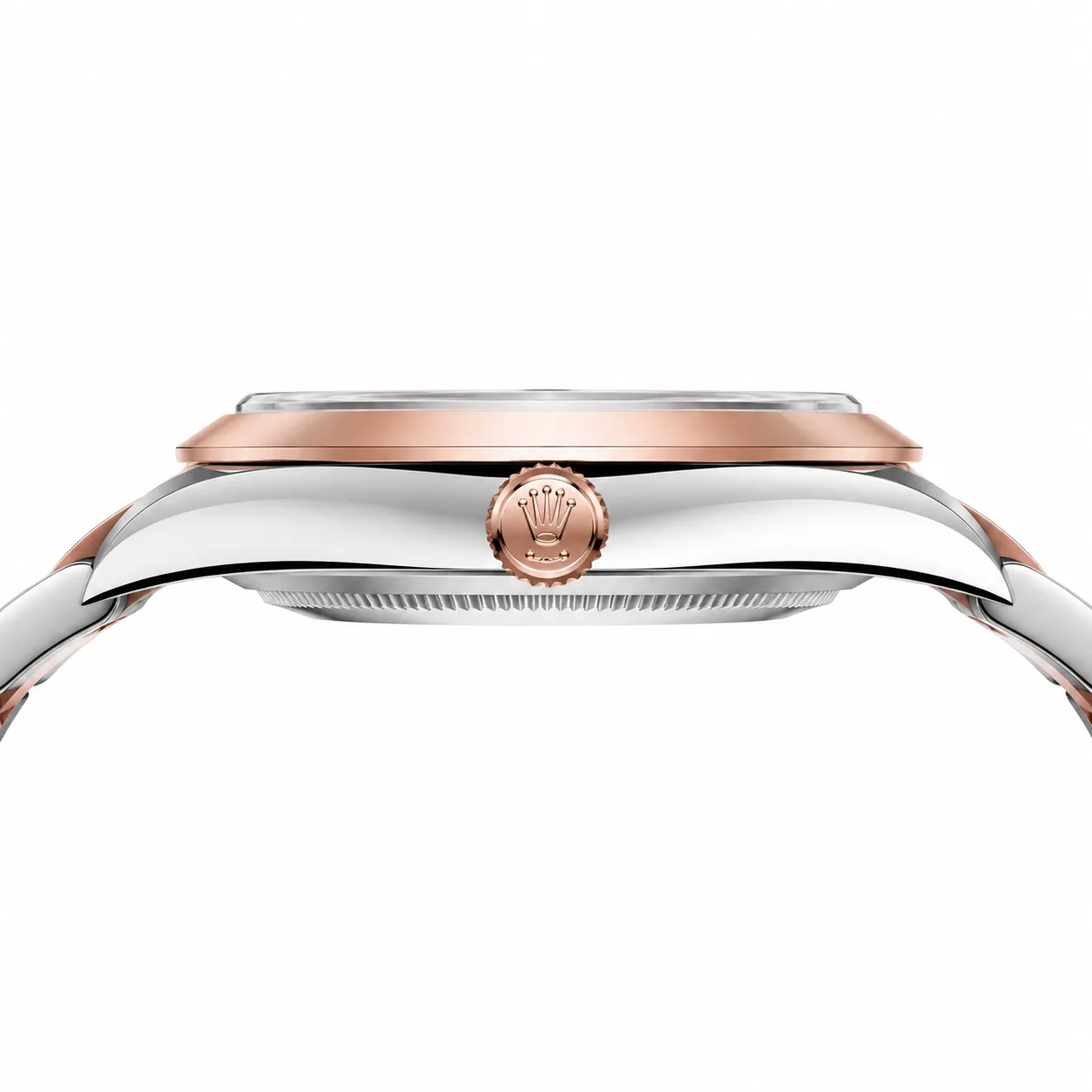 Rolex Datejust m126301-0025 41mm Cal.3235 904L Stainless Steel and 18K Everose Gold AI 头图 2 - 侧面细节 [ai-shot:side-detail]