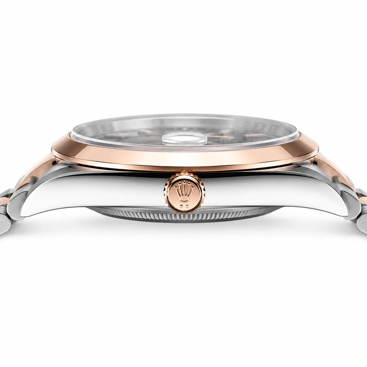 Rolex Datejust m126301-0023 41mm Cal.3235 904L Stainless Steel and 18K Everose Gold AI 头图 2 - 侧面细节 [ai-shot:side-detail]