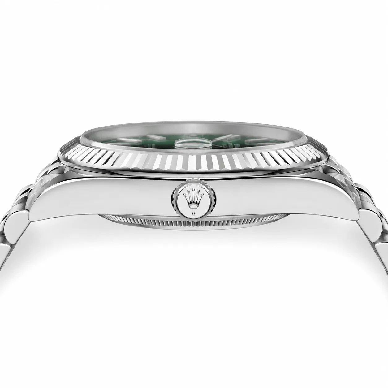 Rolex Datejust m126334-0034 41mm Cal.3235 904L Stainless Steel and 18K White Gold AI 头图 2 - 侧面细节 [ai-shot:side-detail]