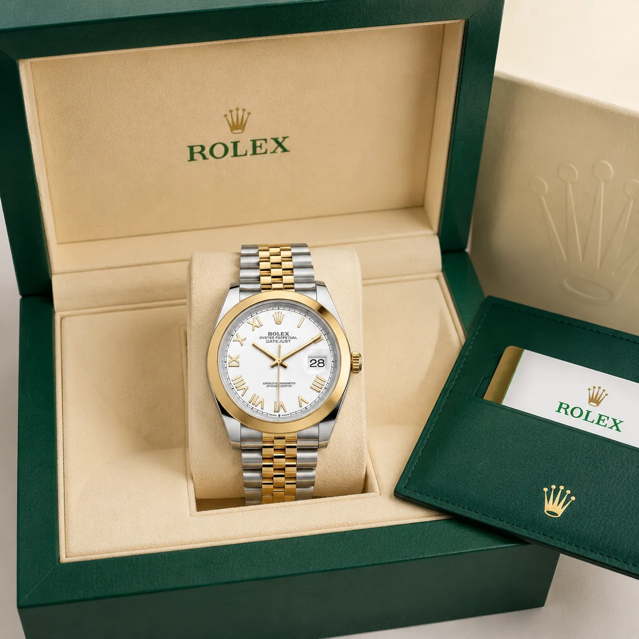 Rolex Datejust m126303-0026 41mm Cal.3235 904L Stainless Steel and 18K Yellow Gold AI 头图 5 - 包装盒 [ai-shot:box-shot]