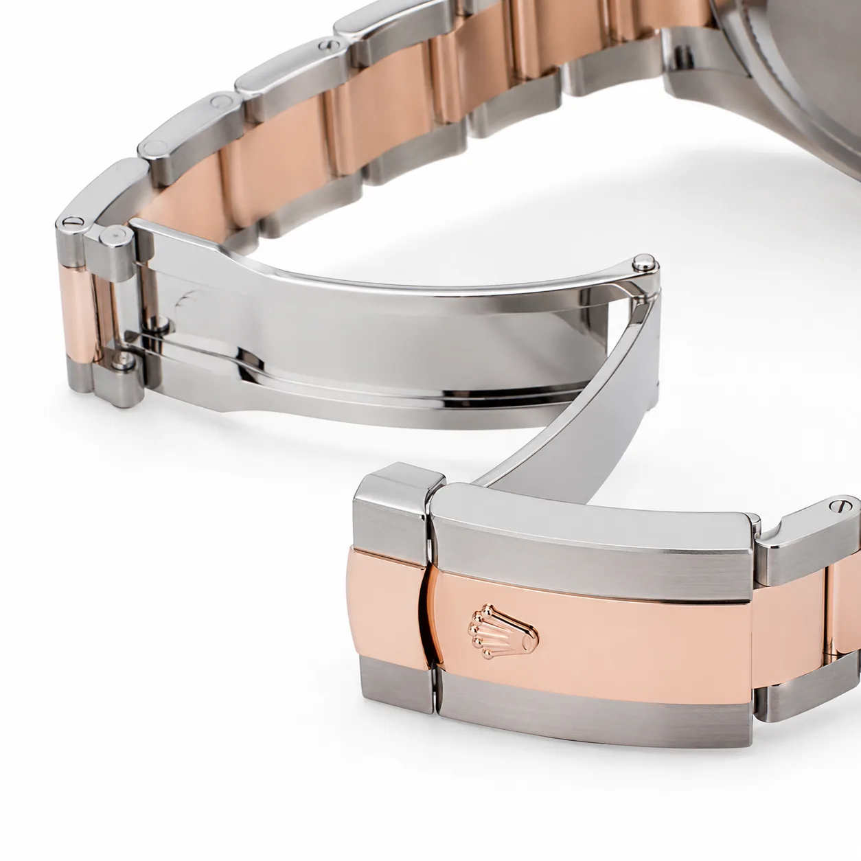 Rolex Datejust m126301-0021 41mm Cal.3235 904L Stainless Steel and 18K Everose Gold AI 头图 3 - 表扣表链 [ai-shot:bracelet-clasp]