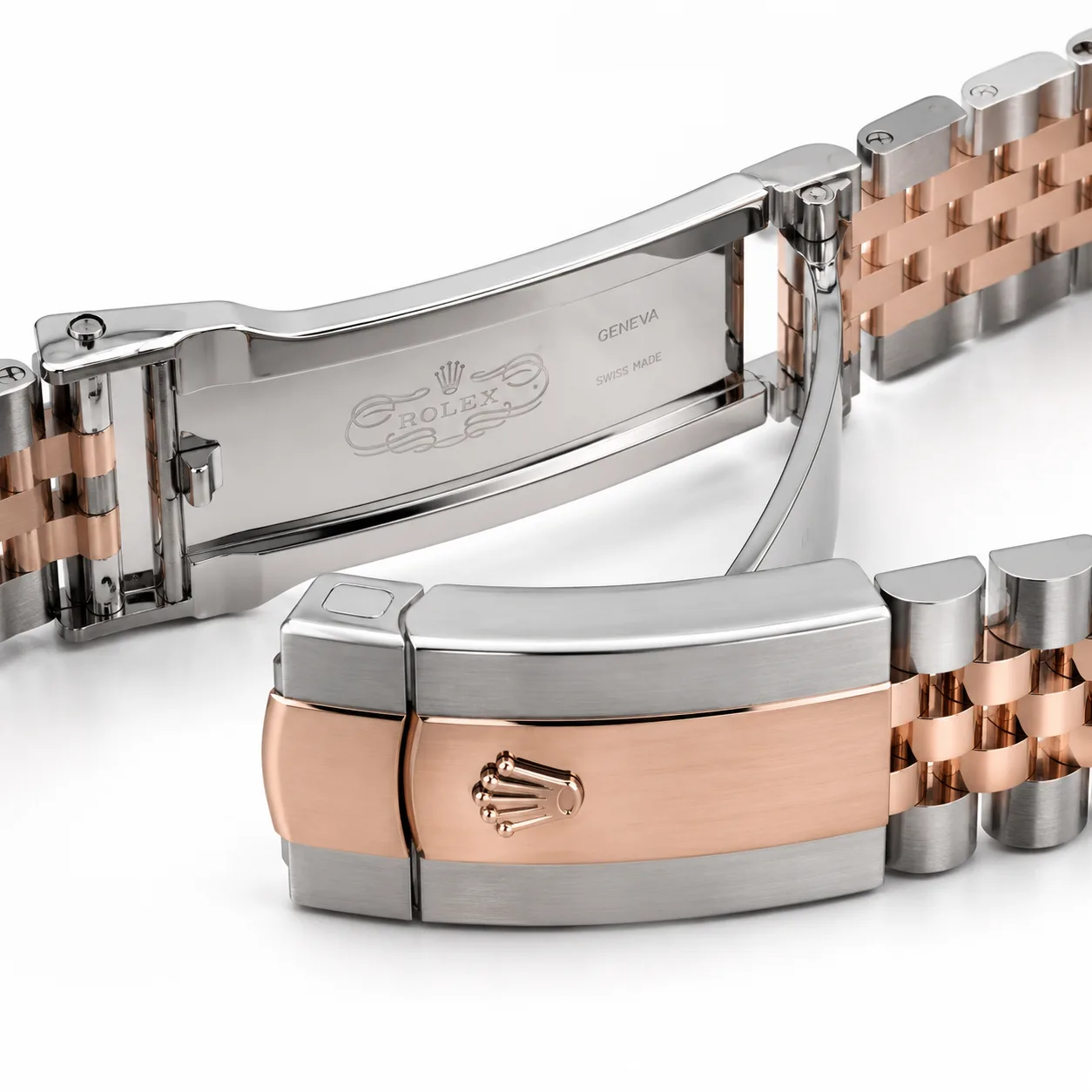 Rolex Datejust m126331-0024 41mm Cal.3235 904L Stainless Steel and 18K Everose Gold AI 头图 3 - 表扣表链 [ai-shot:bracelet-clasp]