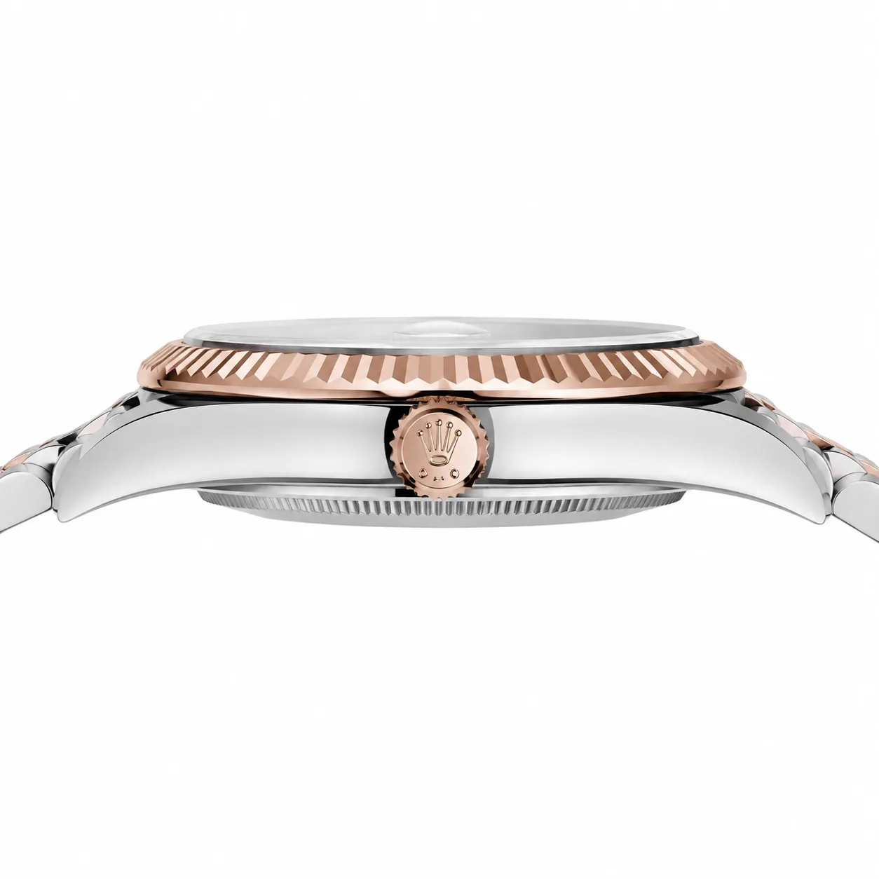 Rolex Datejust m126331-0022 41mm Cal.3235 904L Stainless Steel and 18K Everose Gold AI 头图 2 - 侧面细节 [ai-shot:side-detail]