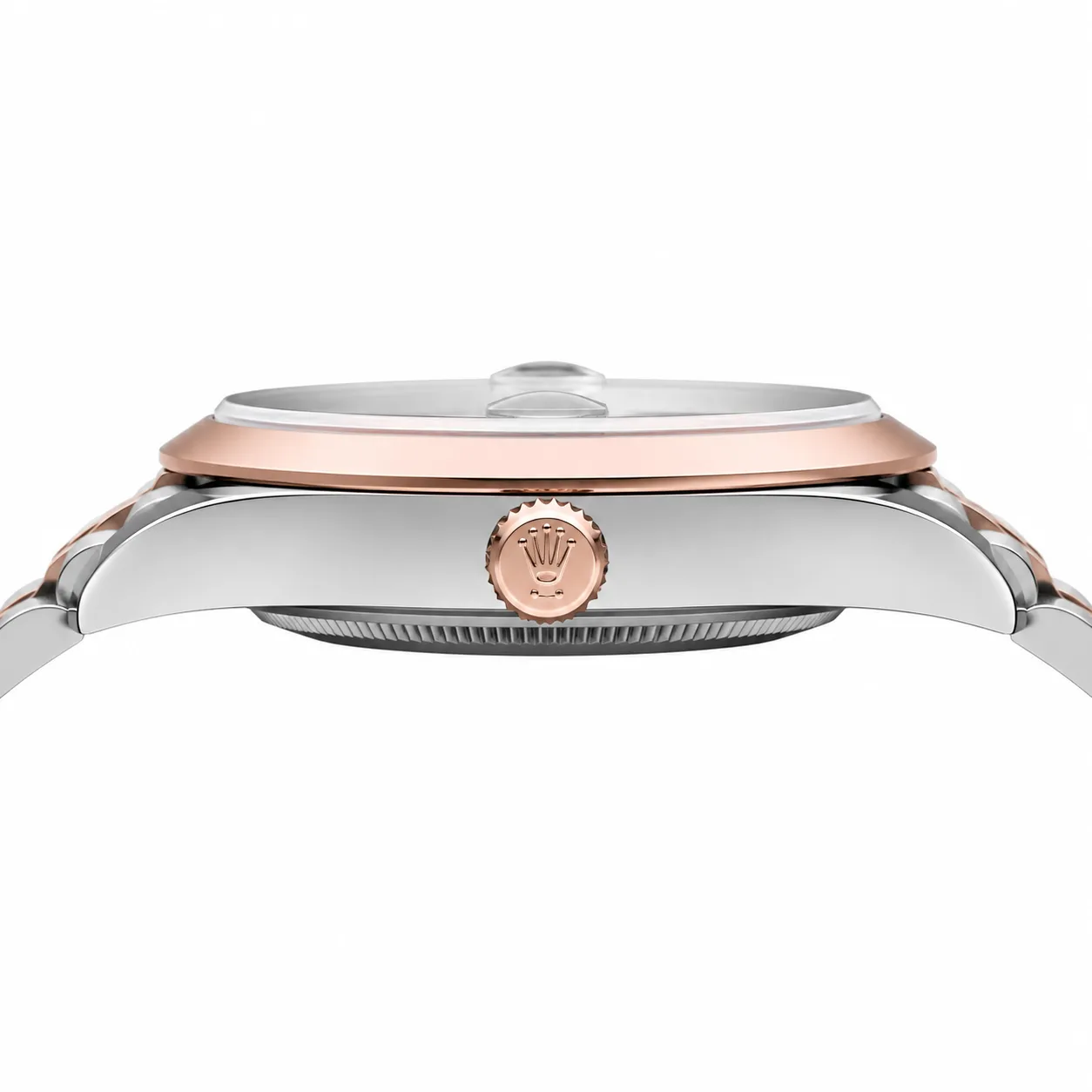 Rolex Datejust m126301-0024 41mm Cal.3235 904L Stainless Steel and 18K Everose Gold AI 头图 2 - 侧面细节 [ai-shot:side-detail]