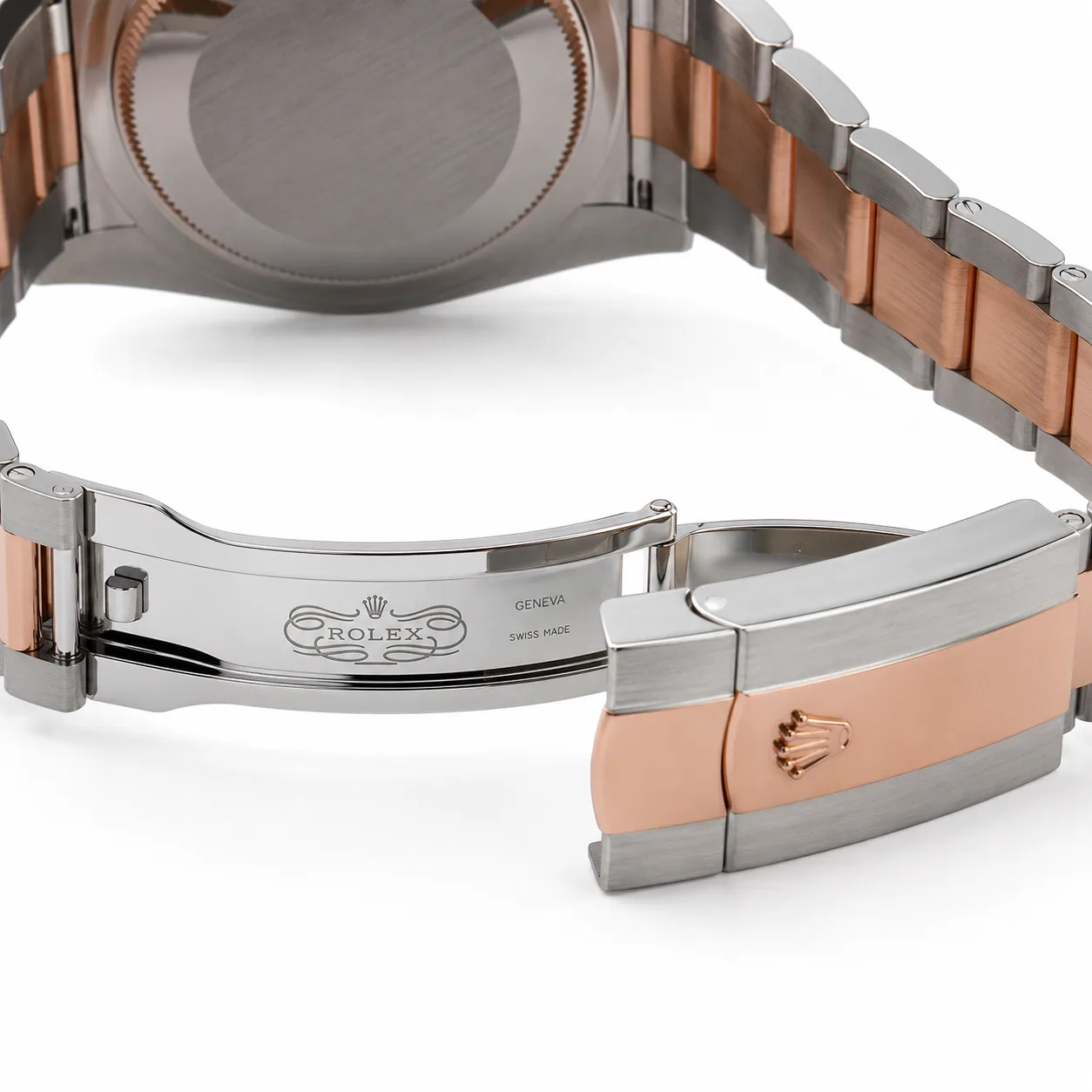 Rolex Datejust m126301-0024 41mm Cal.3235 904L Stainless Steel and 18K Everose Gold AI 头图 3 - 表扣表链 [ai-shot:bracelet-clasp]