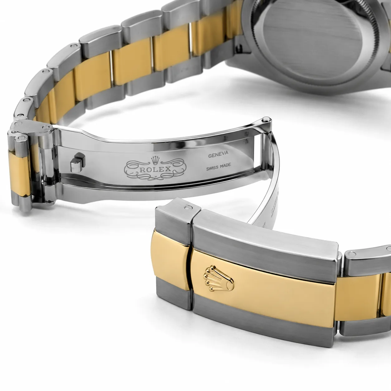 Rolex Datejust m126333-0025 41mm Cal.3235 904L Stainless Steel and 18K Yellow Gold AI 头图 3 - 表扣表链 [ai-shot:bracelet-clasp]