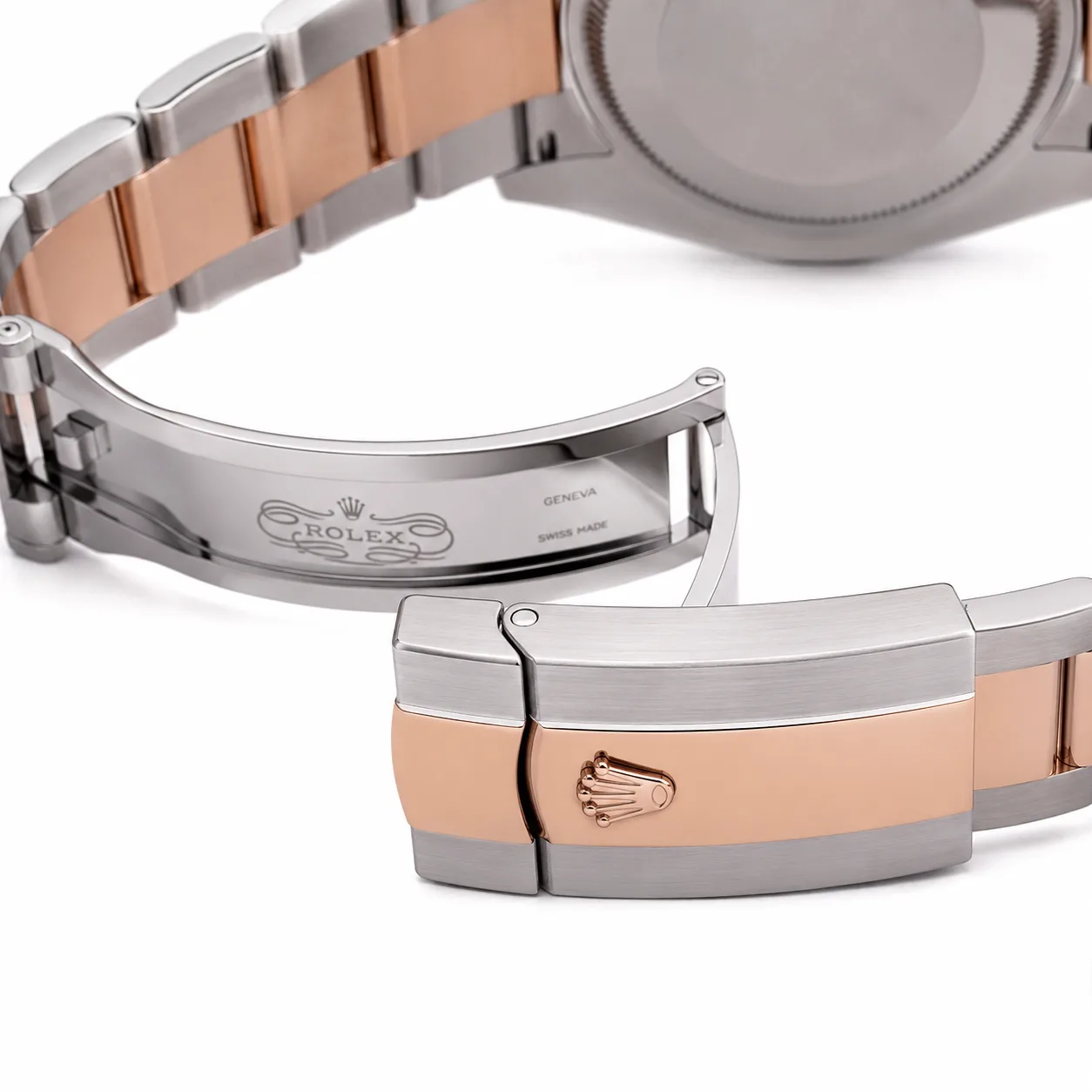 Rolex Datejust m126331-0021 41mm Cal.3235 904L Stainless Steel and 18K Everose Gold AI 头图 3 - 表扣表链 [ai-shot:bracelet-clasp]
