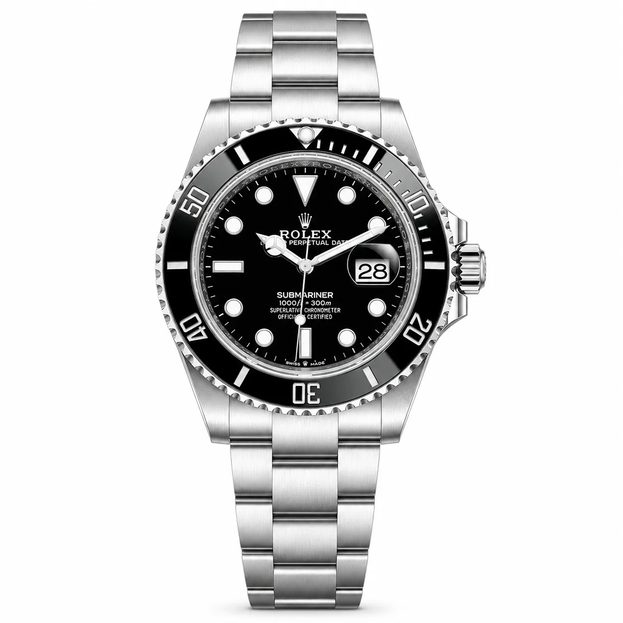 Rolex Submariner m126610ln-0001 41mm Cal.3235 / Cerachrom 904L Stainless Steel AI 头图 1 - 白底全貌 [ai-shot:full-white]