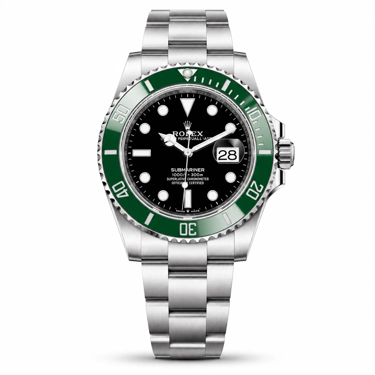 Rolex Submariner m126610LV-0002 41mm Cal.3235 / Cerachrom 904L Stainless Steel AI 头图 1 - 白底全貌 [ai-shot:full-white]