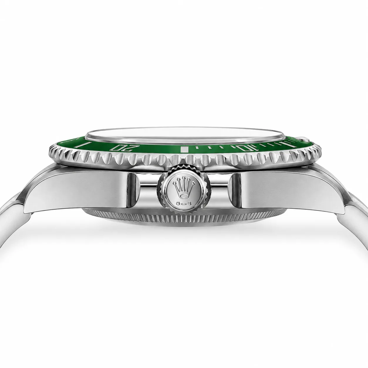 Rolex Submariner m126610LV-0002 41mm Cal.3235 / Cerachrom 904L Stainless Steel AI 头图 2 - 侧面细节 [ai-shot:side-detail]