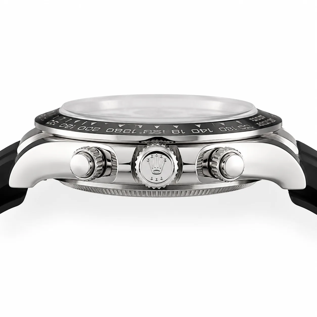Rolex Cosmograph Daytona m126519LN-0006 40mm Cal.4131 / Cerachrom 18K White Gold AI 头图 2 - 侧面细节 [ai-shot:side-detail]
