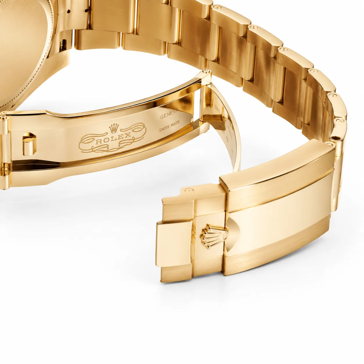Rolex Cosmograph Daytona m126508-0008 40mm Cal.4131 / 18K 18K Yellow Gold AI 头图 3 - 表扣表链 [ai-shot:bracelet-clasp]
