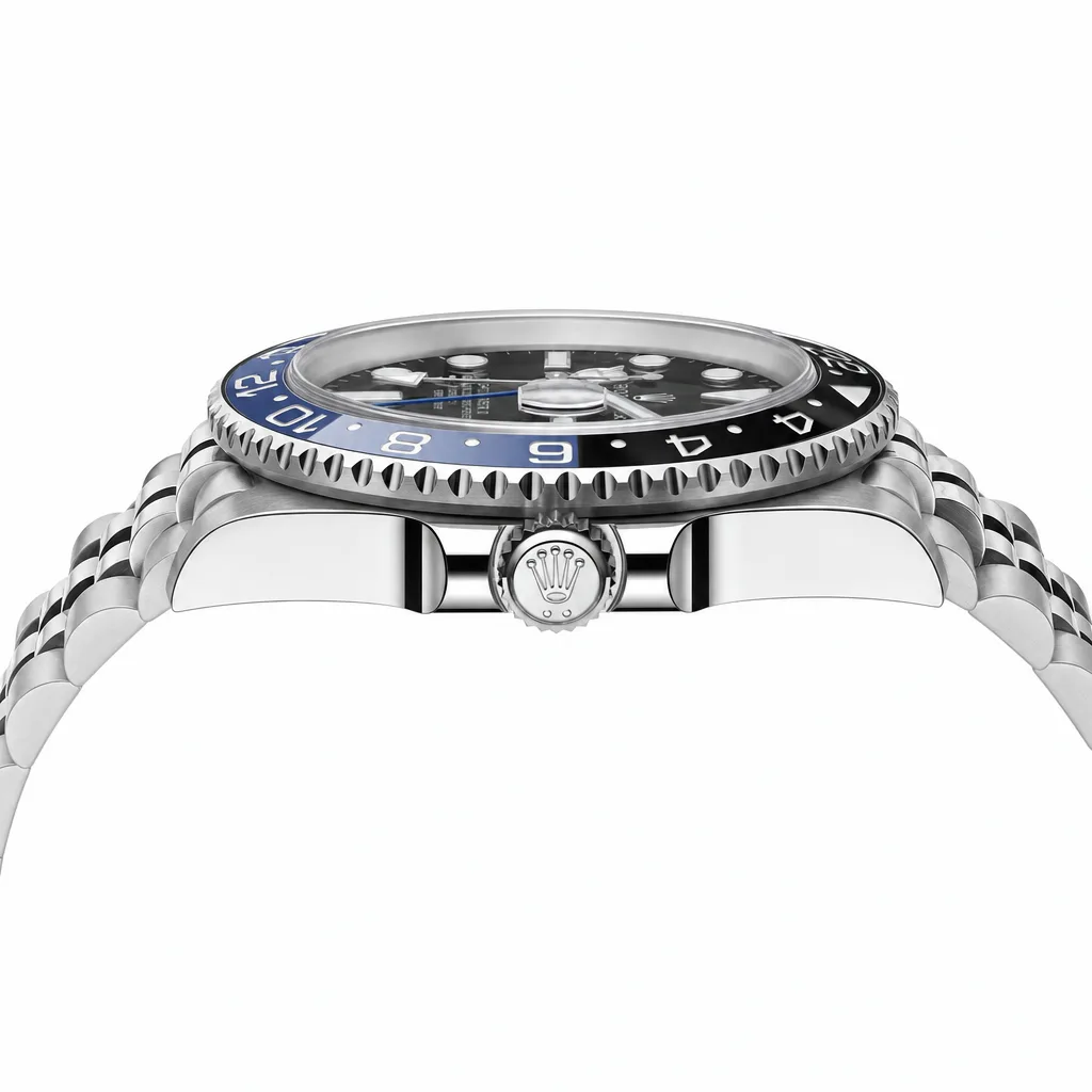 Rolex GMT-Master II m126710blnr-0002 40mm Cal.3285 / Cerachrom 904L Stainless Steel AI 头图 2 - 侧面细节 [ai-shot:side-detail]