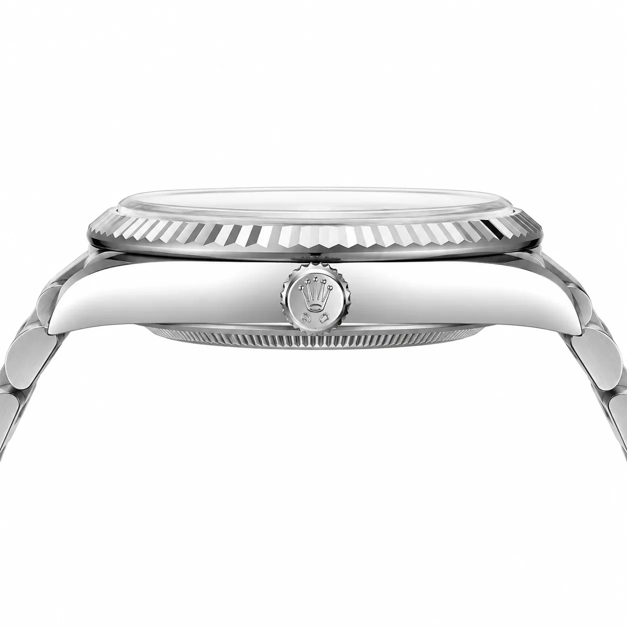 Rolex Datejust m126334-0012 41mm Cal.3235 904L Stainless Steel and 18K White Gold AI 头图 2 - 侧面细节 [ai-shot:side-detail]
