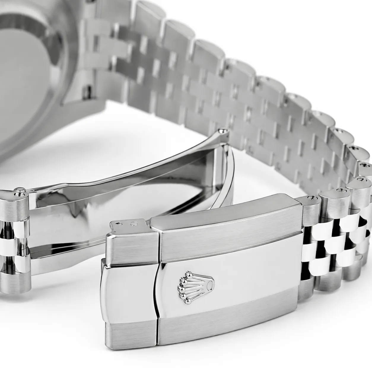 Rolex Datejust m126334-0012 41mm Cal.3235 904L Stainless Steel and 18K White Gold AI 头图 3 - 表扣表链 [ai-shot:bracelet-clasp]