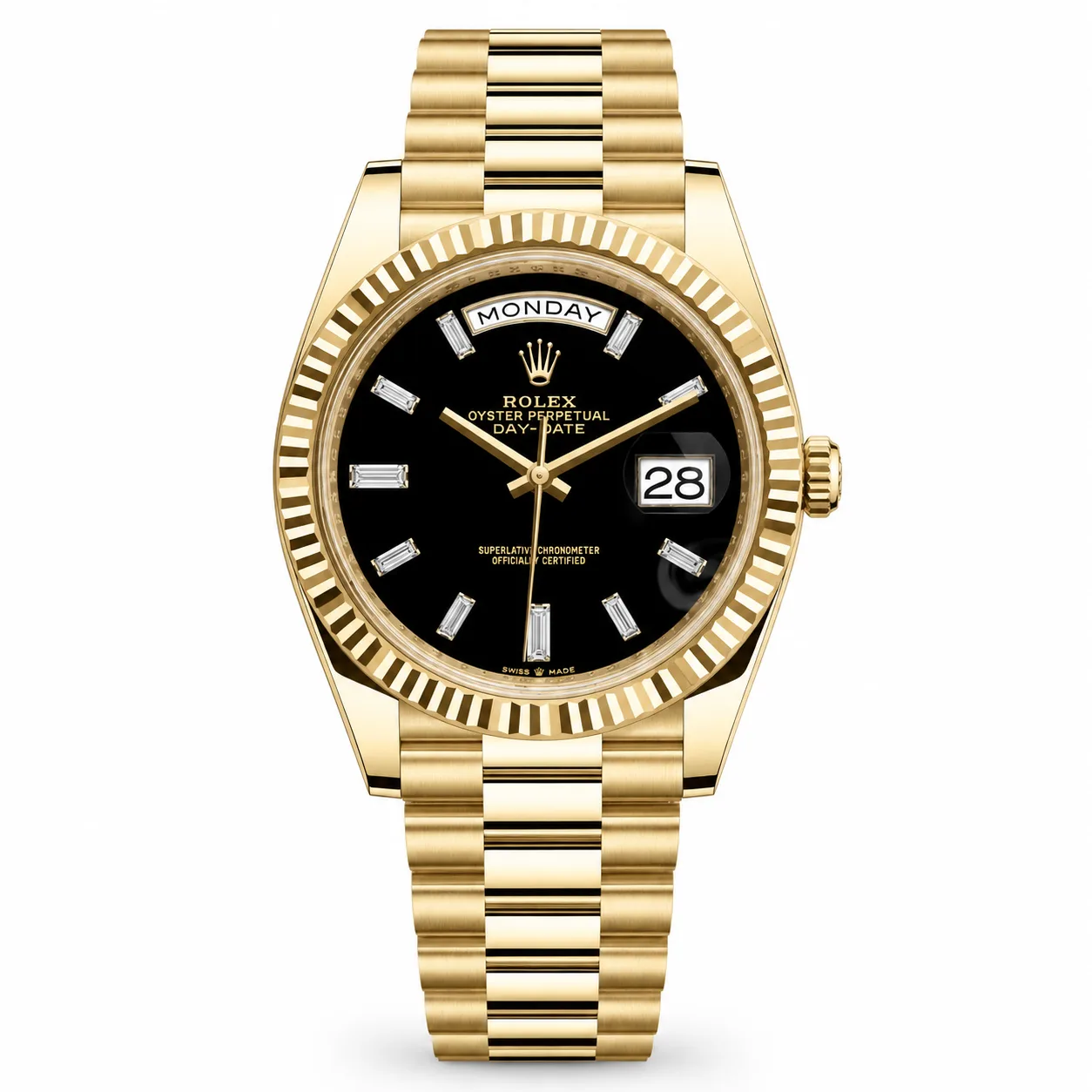 Rolex Day-Date m228238-0059 40mm Cal.3255 / 18K 18K Yellow Gold AI 头图 1 - 白底全貌 [ai-shot:full-white]