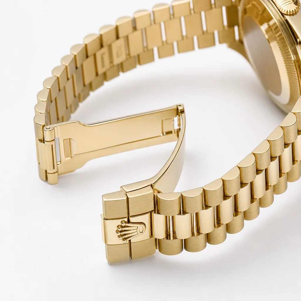Rolex Day-Date m228238-0059 40mm Cal.3255 / 18K 18K Yellow Gold AI 头图 3 - 表扣表链 [ai-shot:bracelet-clasp]