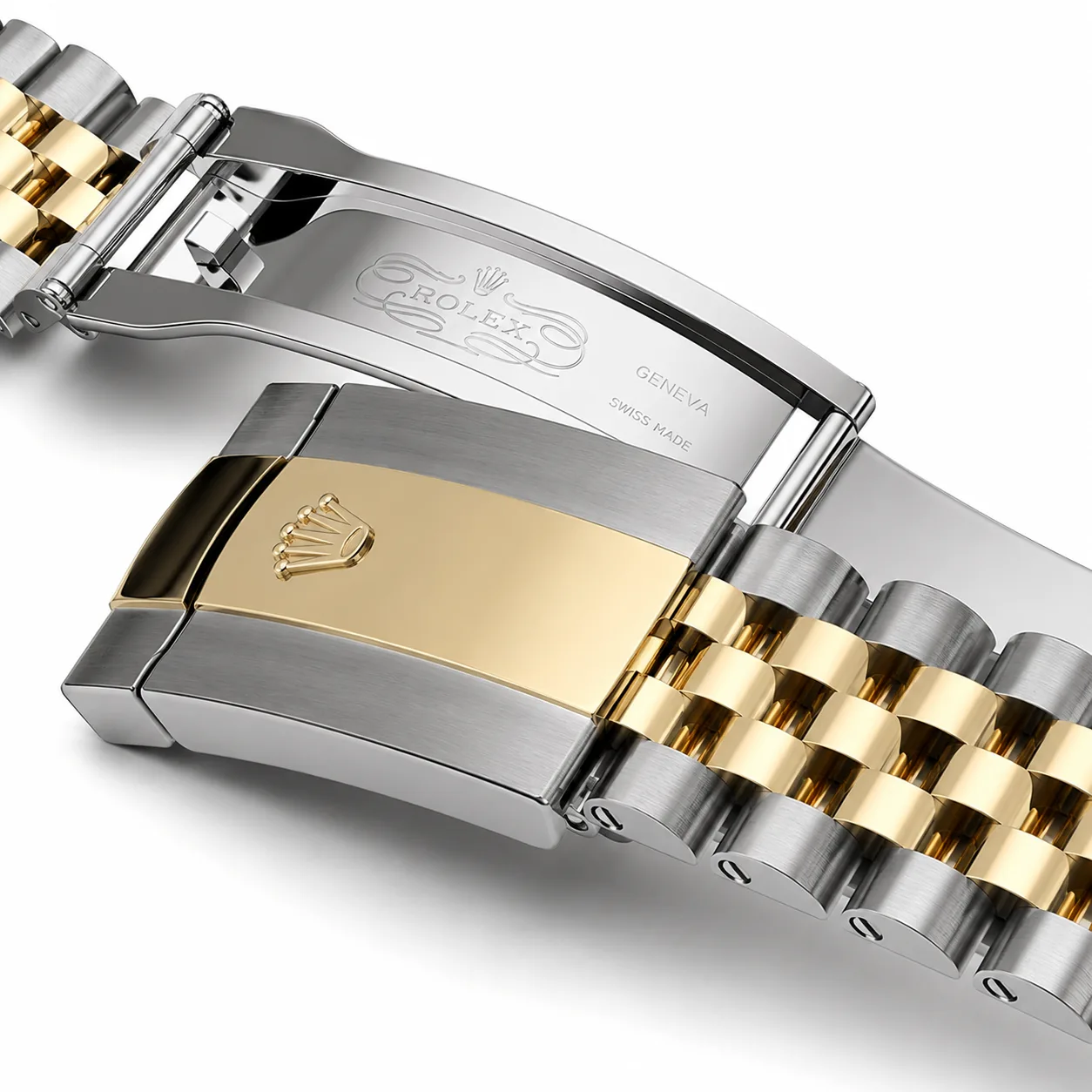 Rolex Datejust m126333-0012 41mm Cal.3235 / 18K 904L Stainless Steel and 18K Yellow Gold AI 头图 3 - 表扣表链 [ai-shot:bracelet-clasp]