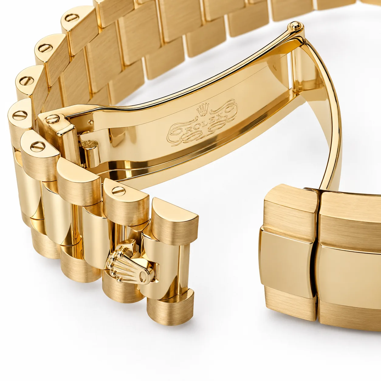 Rolex Day-Date m228238-0069 40mm Cal.3255 / 18K 18K Yellow Gold AI 头图 3 - 表扣表链 [ai-shot:bracelet-clasp]