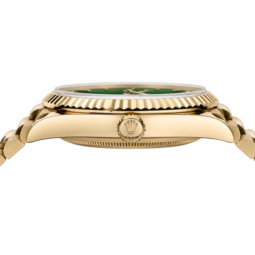 Rolex Day-Date m228238-0069 40mm Cal.3255 / 18K 18K Yellow Gold AI 头图 2 - 侧面细节 [ai-shot:side-detail]