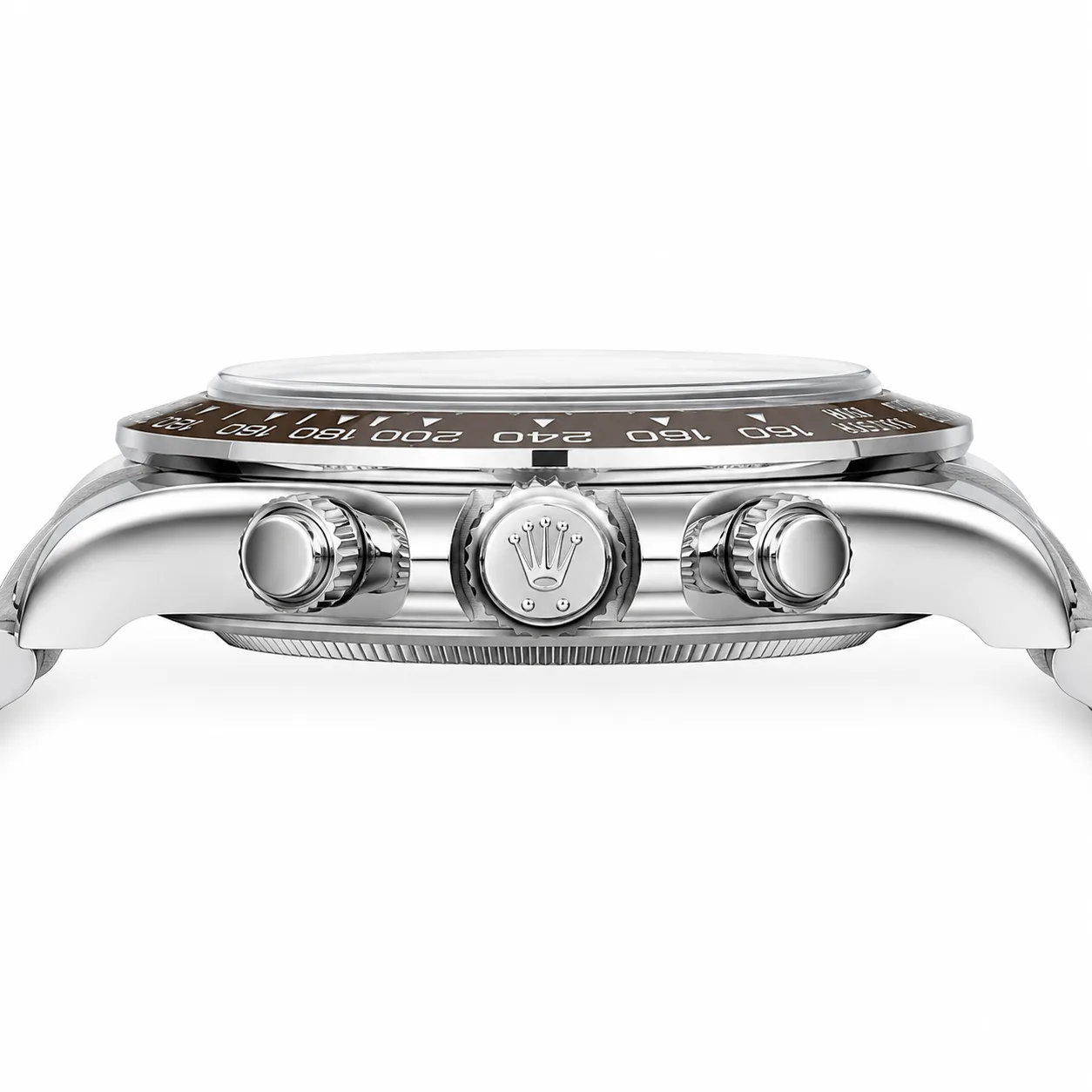 Rolex Cosmograph Daytona m126506-0002 40mm Cal.4131 / Cerachrom 950 Platinum AI 头图 2 - 侧面细节 [ai-shot:side-detail]