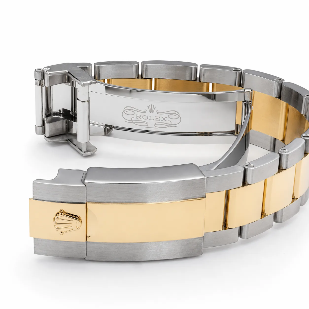 Rolex Submariner m126613ln-0002 41mm Cal.3235 / Cerachrom 904L Stainless Steel and 18K Yellow Gold AI 头图 3 - 表扣表链 [ai-shot:bracelet-clasp]