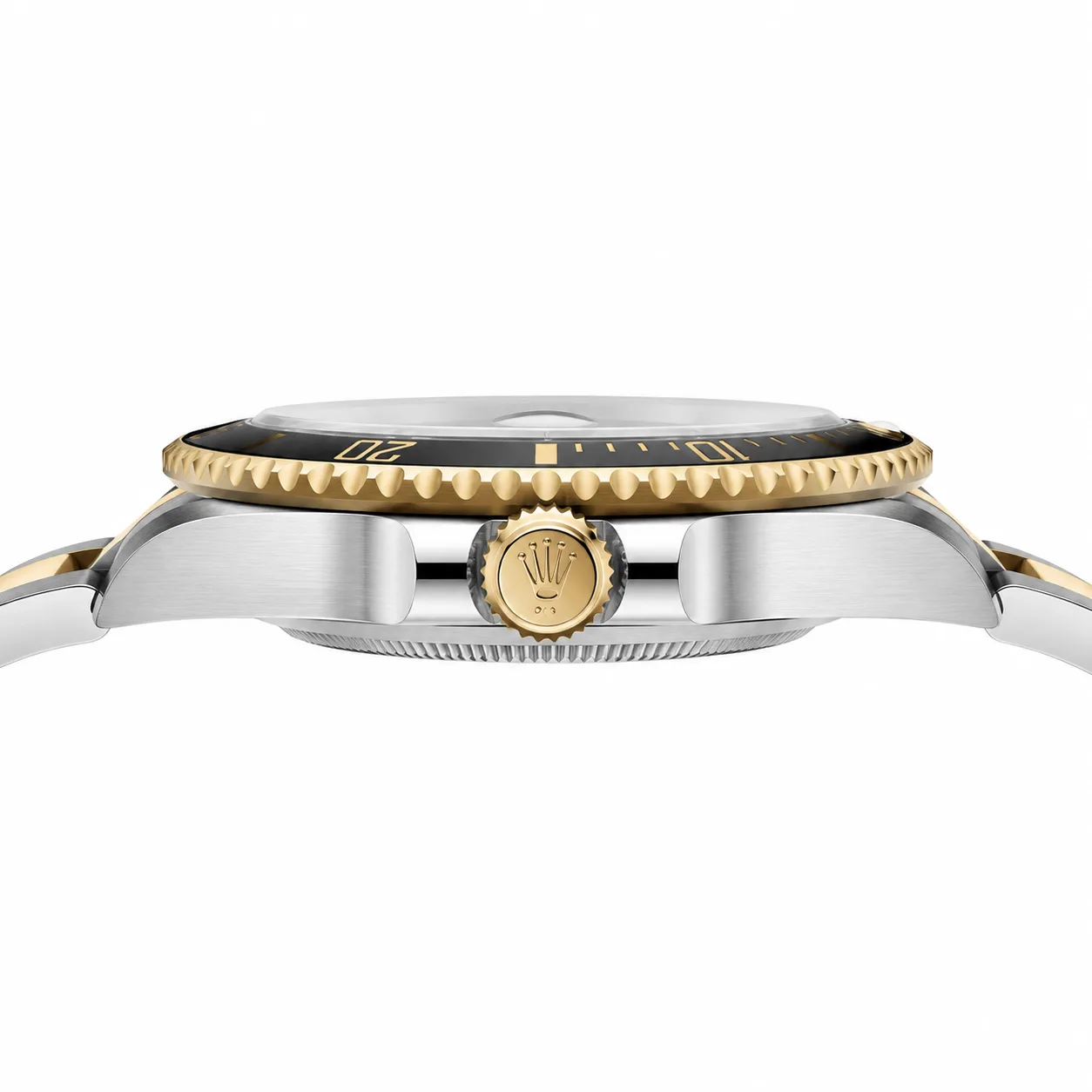 Rolex Submariner m126613ln-0002 41mm Cal.3235 / Cerachrom 904L Stainless Steel and 18K Yellow Gold AI 头图 2 - 侧面细节 [ai-shot:side-detail]