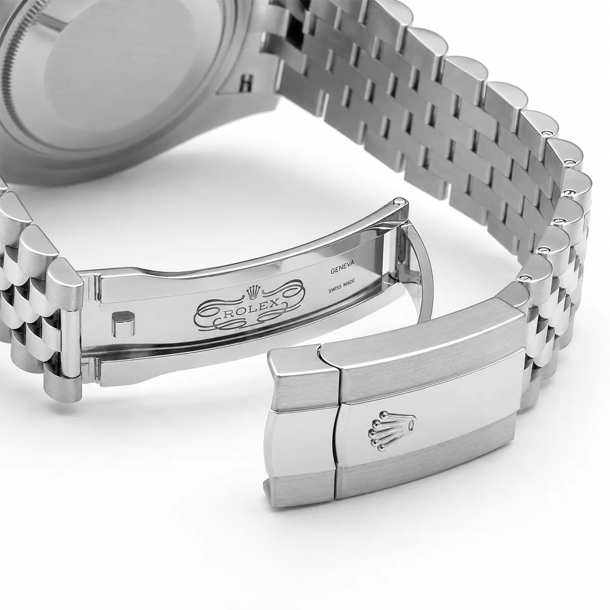 Rolex Datejust m126334-0014 41mm Cal.3235 / 18K 904L Stainless Steel and 18K White Gold AI 头图 3 - 表扣表链 [ai-shot:bracelet-clasp]