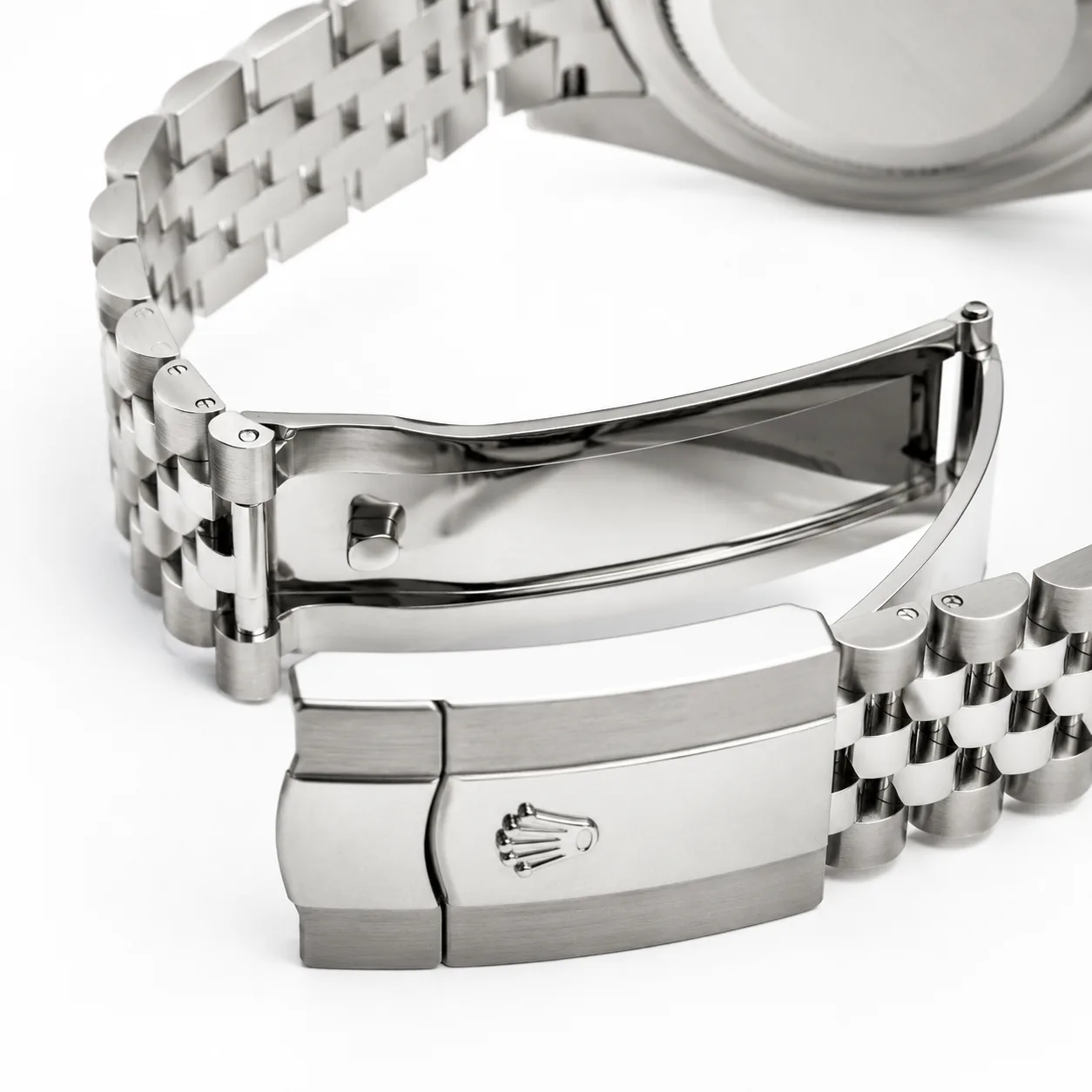Rolex Datejust m126334-0018 41mm / 18K 904L Stainless Steel and 18K White Gold AI 头图 3 - 表扣表链 [ai-shot:bracelet-clasp]