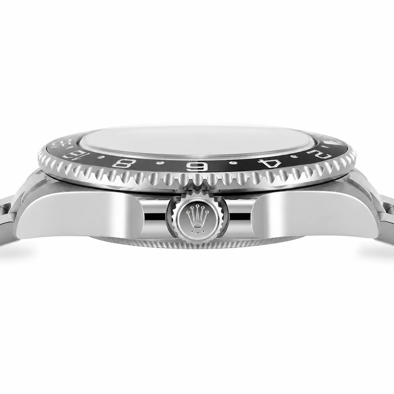 Rolex GMT-Master II m126710grnr-0003 40mm Cal.3285 / Cerachrom 904L Stainless Steel AI 头图 2 - 侧面细节 [ai-shot:side-detail]