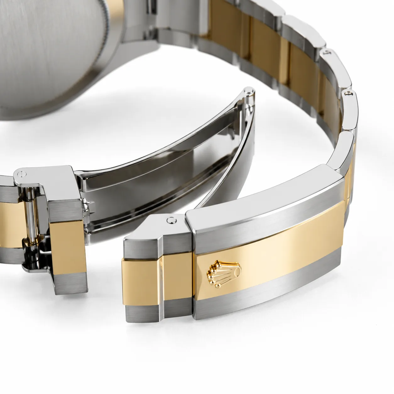 Rolex Cosmograph Daytona m126503-0002 40mm Cal.4131 / 18K 904L Stainless Steel and 18K Yellow Gold AI 头图 3 - 表扣表链 [ai-shot:bracelet-clasp]