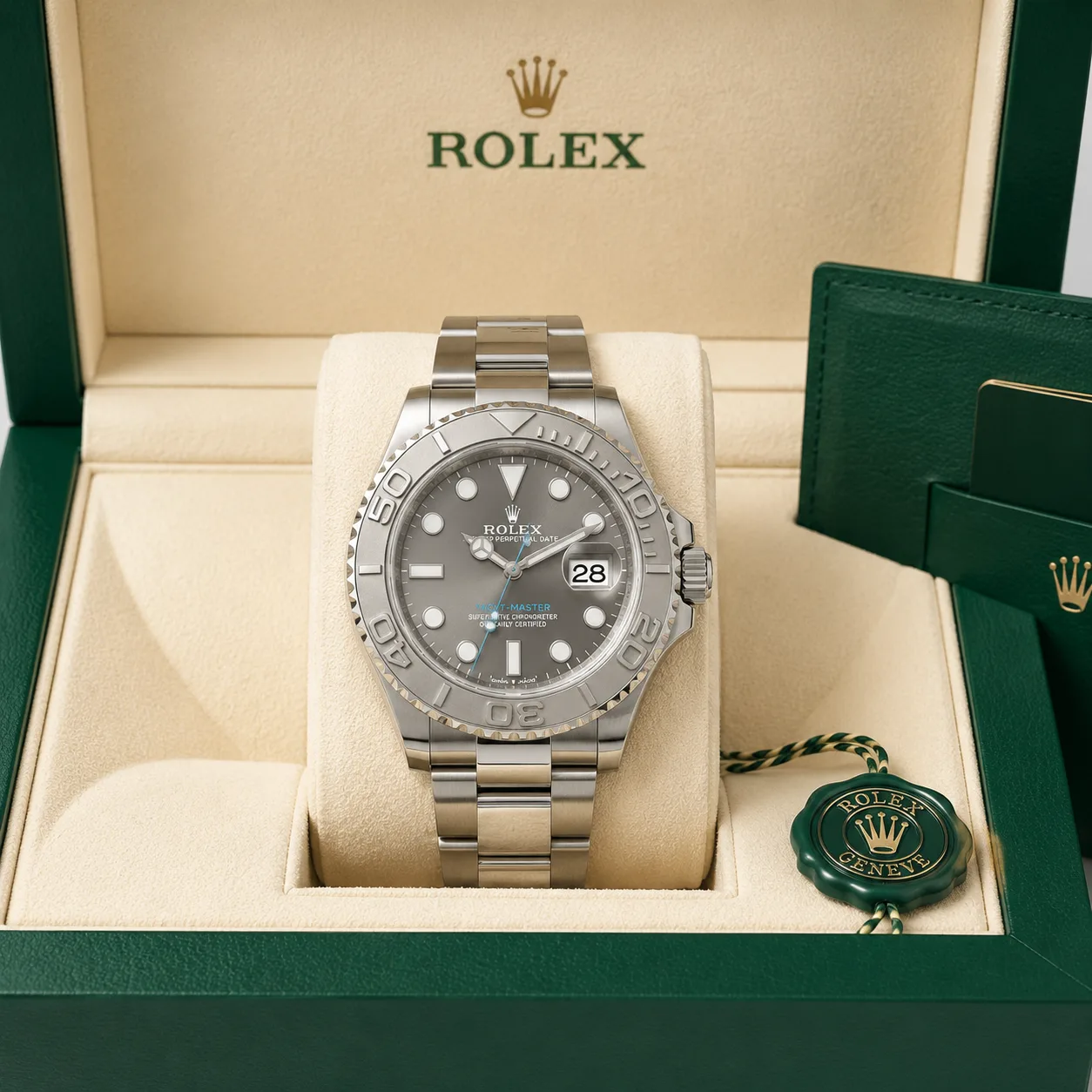 Rolex Yacht-Master m126622-0001 40mm Cal.3235 / 60 950 Platinum AI 头图 5 - 包装盒 [ai-shot:box-shot]