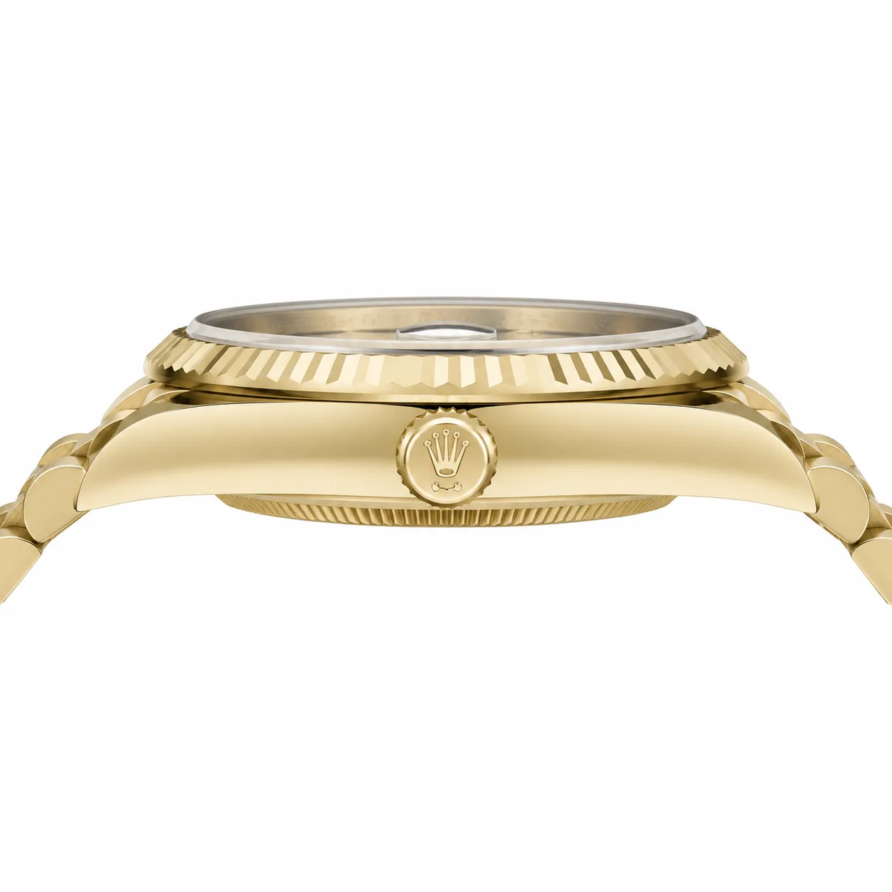 Rolex Day-Date m228238-0061 40mm Cal.3255 / 18K 18K Yellow Gold AI 头图 2 - 侧面细节 [ai-shot:side-detail]