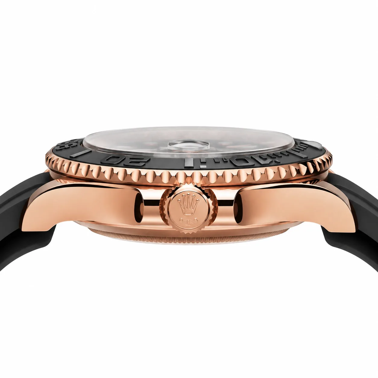 Rolex Yacht-Master m126655-0002 40mm Cal.3235 / Cerachrom 18K Everose Gold AI 头图 2 - 侧面细节 [ai-shot:side-detail]