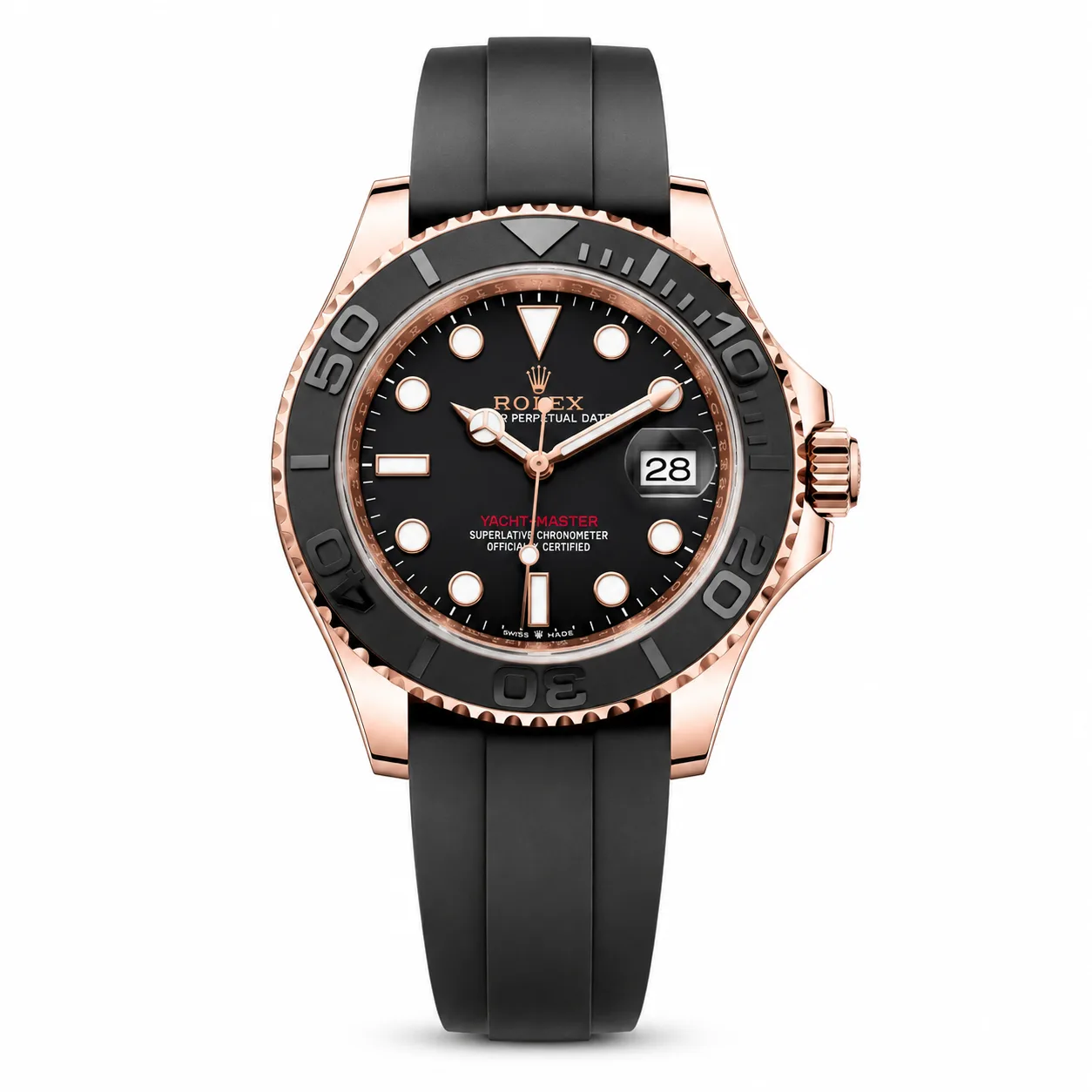 Rolex Yacht-Master m126655-0002 40mm Cal.3235 / Cerachrom 18K Everose Gold AI 头图 1 - 白底全貌 [ai-shot:full-white]